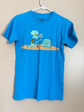 Nickelodeon Blue Squidward Graphic Short Sleeve Tee